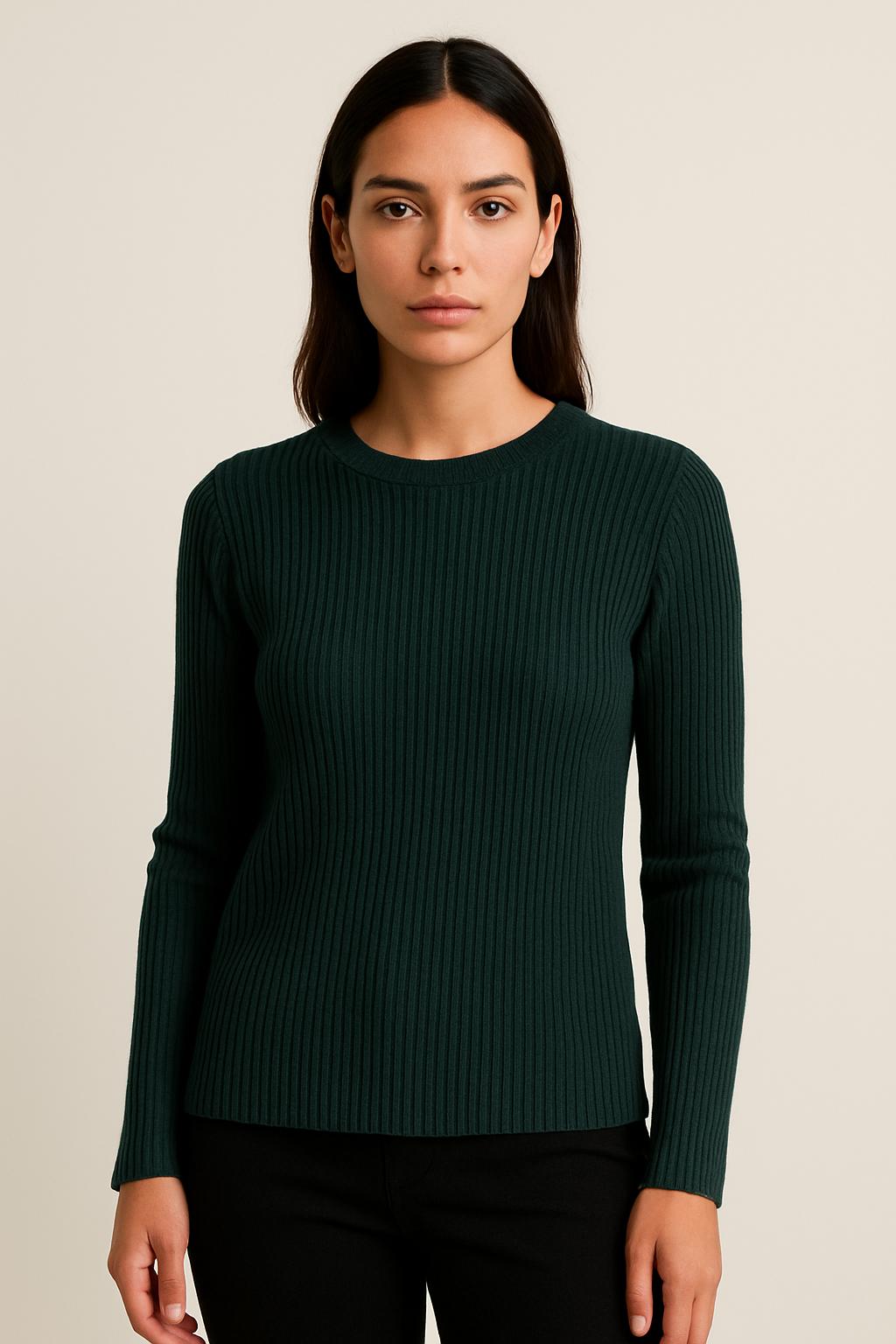 Fall Ribbed Knit Sweater