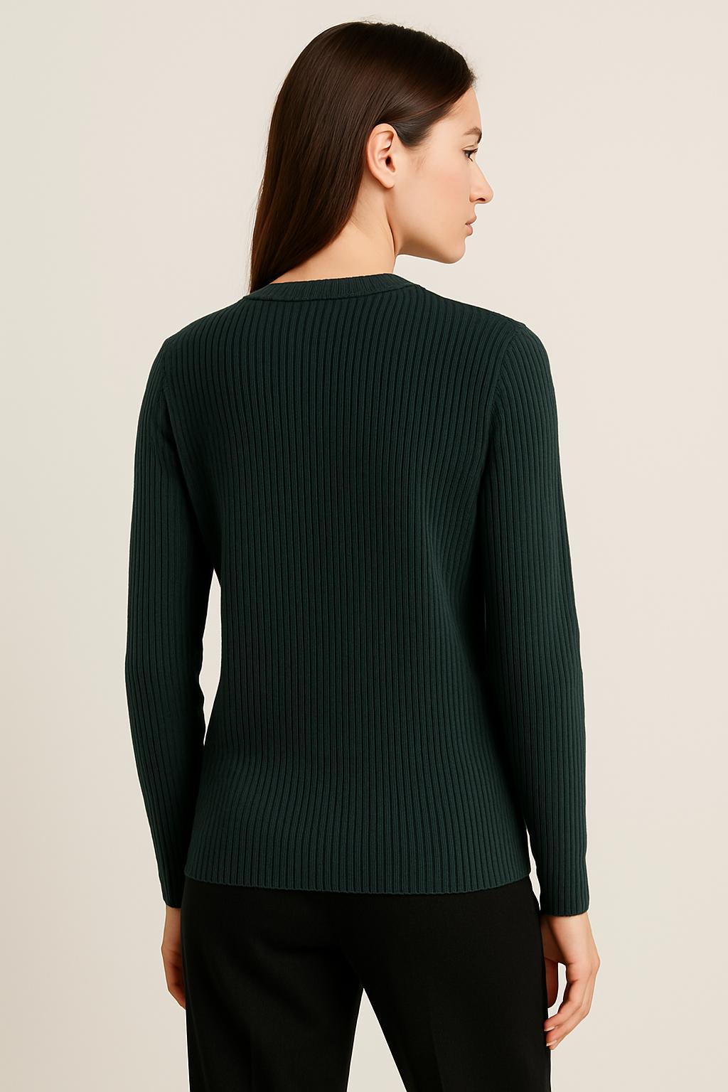 Fall Ribbed Knit Sweater