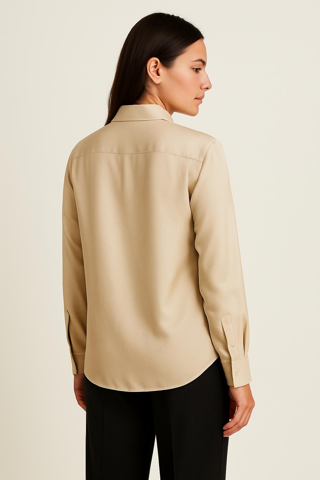 Champagne Silk Blouse