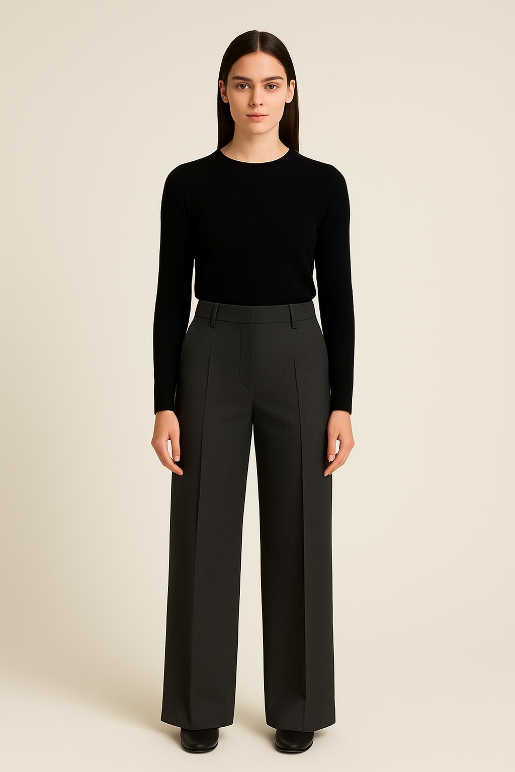 Fall Wide-Leg Tailored Trousers