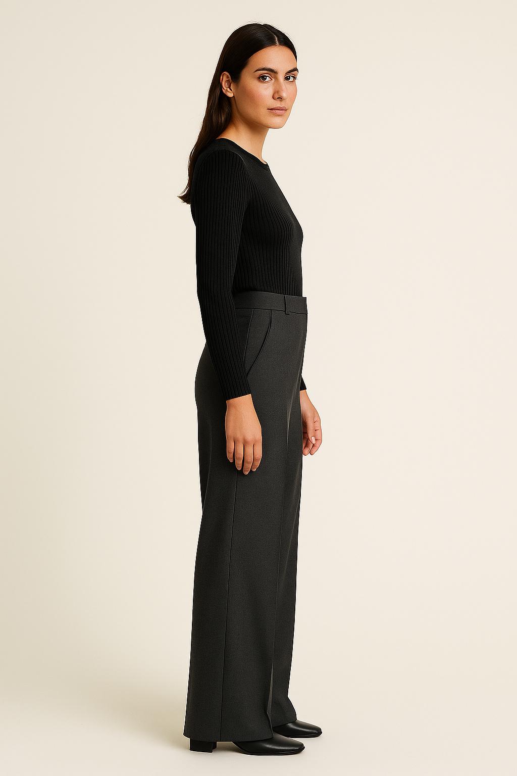 Fall Wide-Leg Tailored Trousers